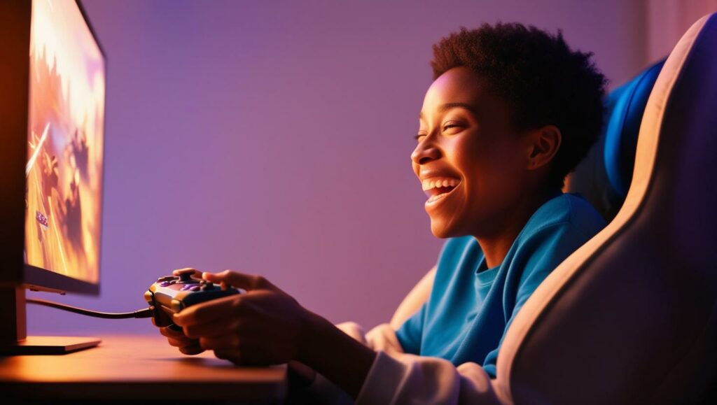 A happy gamer